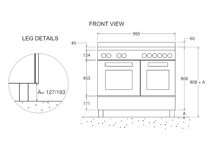 100 cm 6-burner electric double oven | Bertazzoni